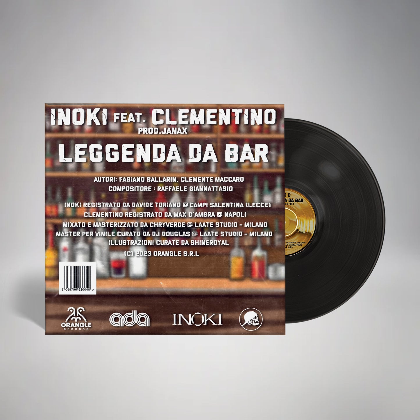 Vinile 45 Giri, Inoki e Clementino "Leggenda da Bar" - Autografato