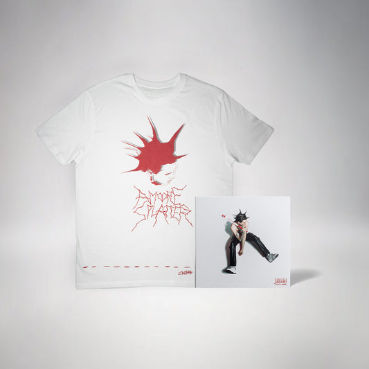 Bundle "Amore Splatter" T-Shirt Bianca + CD Ëgo